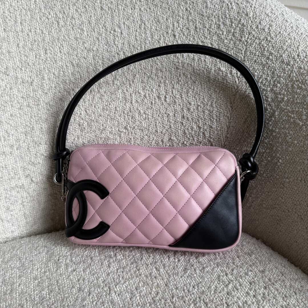 2004 Chanel Cambon Quilted Pink Mini Shoulder Bag